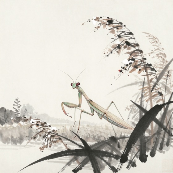 螳螂隐芦花