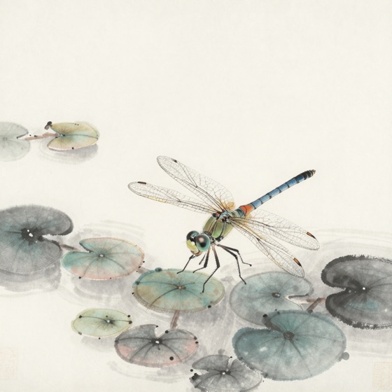蜻蜓点浮萍
