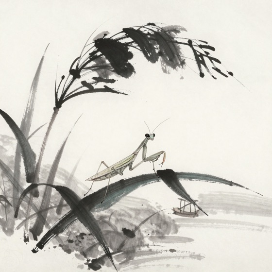 螳螂栖蒲草